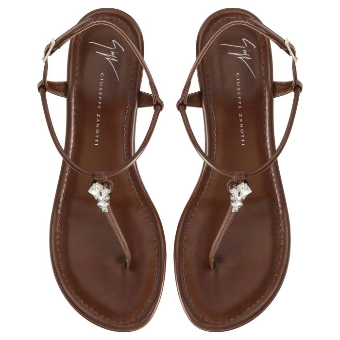 MOONLIE 40: Sandals Brown | Giuseppe Zanotti