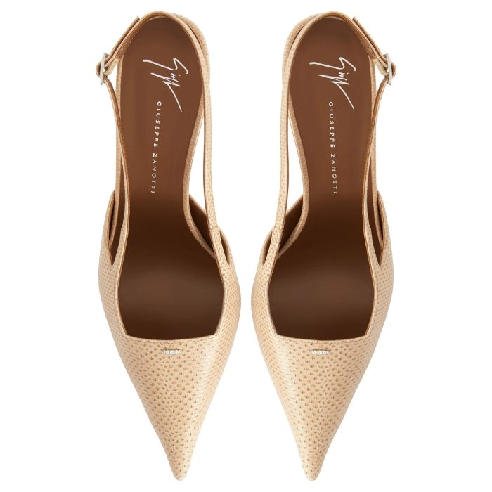 GIUSEPPE ZANOTTI パンプス Giuseppe Zanotti Coline Python Embossed Cross Strap Heels