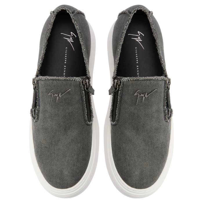 GZ MIKE ZIP: Slip-on Grey | Giuseppe Zanotti