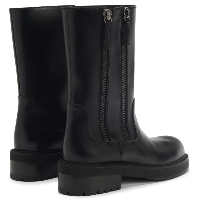 靴 Hedi style leather ring boots Hedi style leather ring boots
