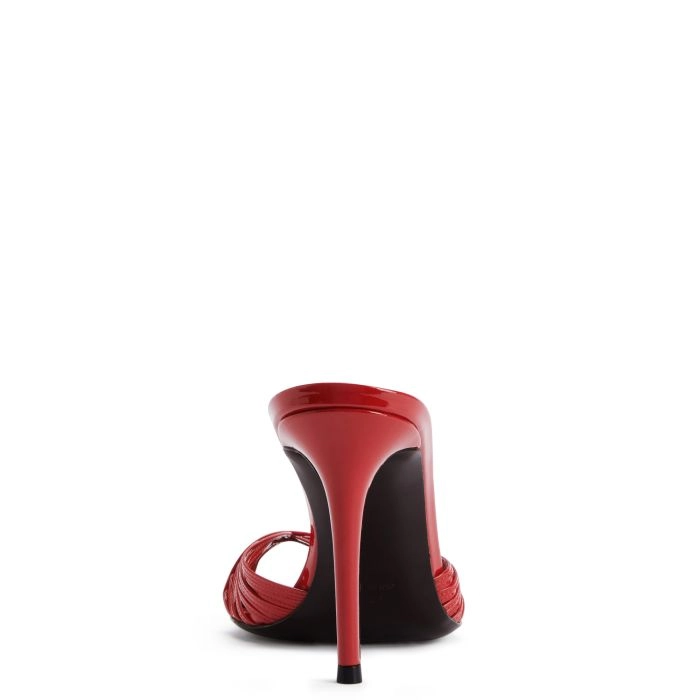 INTRIIGO SHELL 90: Sandals Red | Giuseppe Zanotti