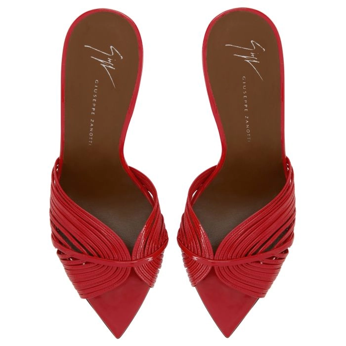 INTRIIGO SHELL 90: Sandals Red | Giuseppe Zanotti