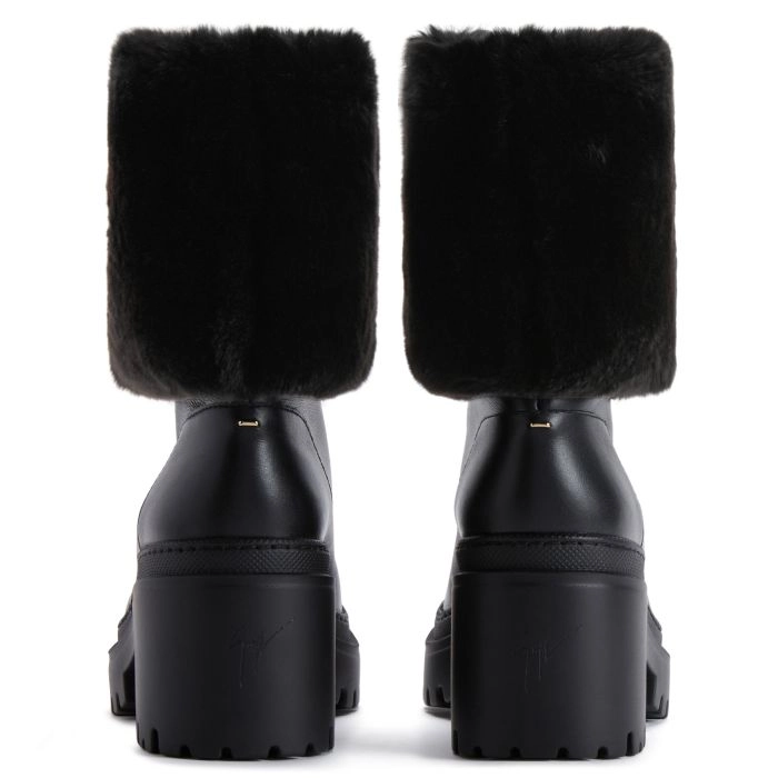 MAIRI FUR: Boots Black | Giuseppe Zanotti
