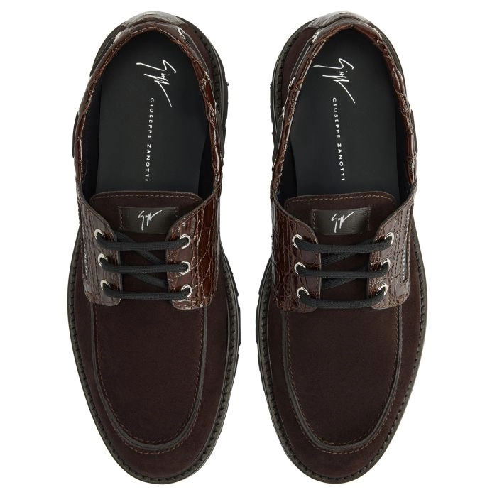 RIVAUX: Lace up Brown | Giuseppe Zanotti