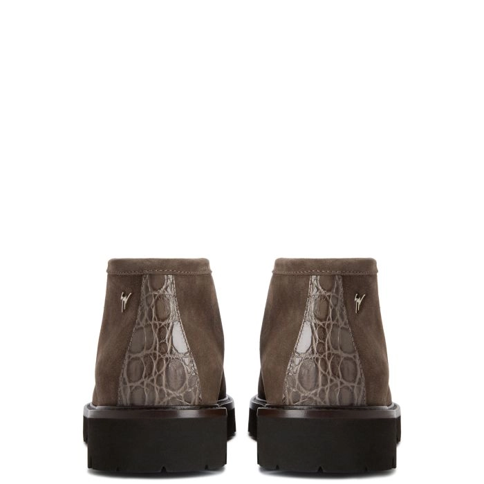 RIVAUX HIGH: Lace up Grey | Giuseppe Zanotti
