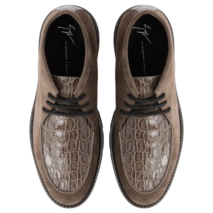 ムニキスゼロ54p RIVAUX HIGH: Lace up Grey | Giuseppe Zanotti