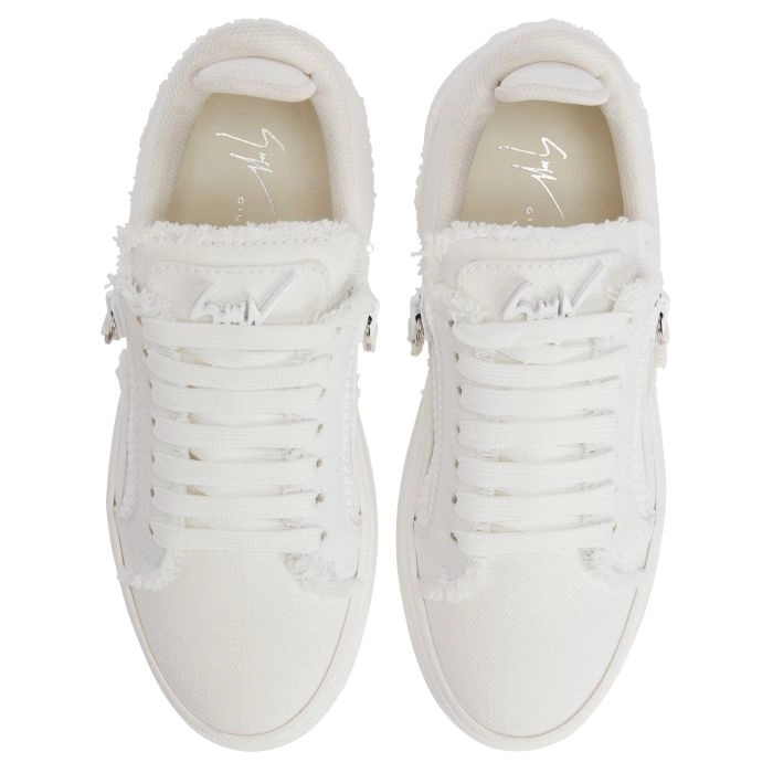 スニーカー GIUSEPPE ZANOTTI RS30005 004 Sneakers White Giuseppe Zanotti High Top Kriss White Leather Sneakers - US