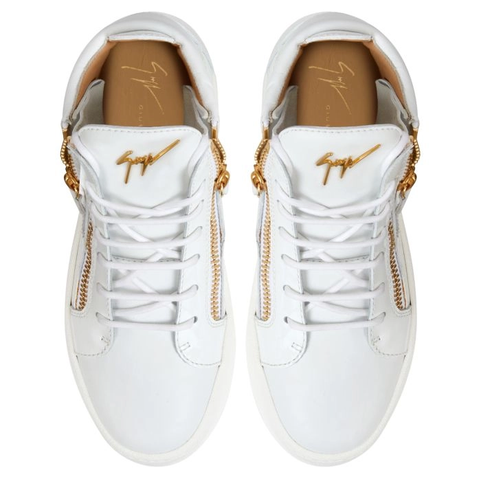 スニーカー GIUSEPPE ZANOTTI RS30005 004 Sneakers White Giuseppe Zanotti High Top Kriss White Leather Sneakers - US