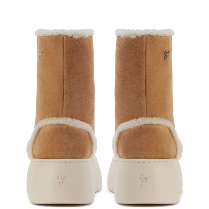 GZ LEAGUE FUR BOOTIE: Mid top sneakers Beige | Giuseppe Zanotti