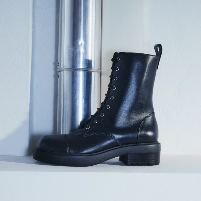 Julius Black Lace-Up Boots Julius